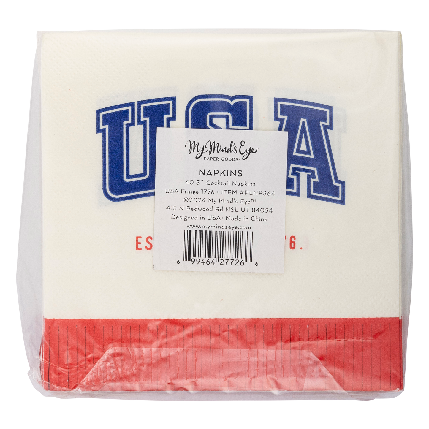 PLNP364 - USA Fringe 1776 Paper Cocktail Napkin