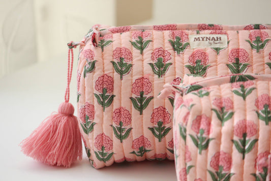 Blush Marigold Travel/ Makeup Bag