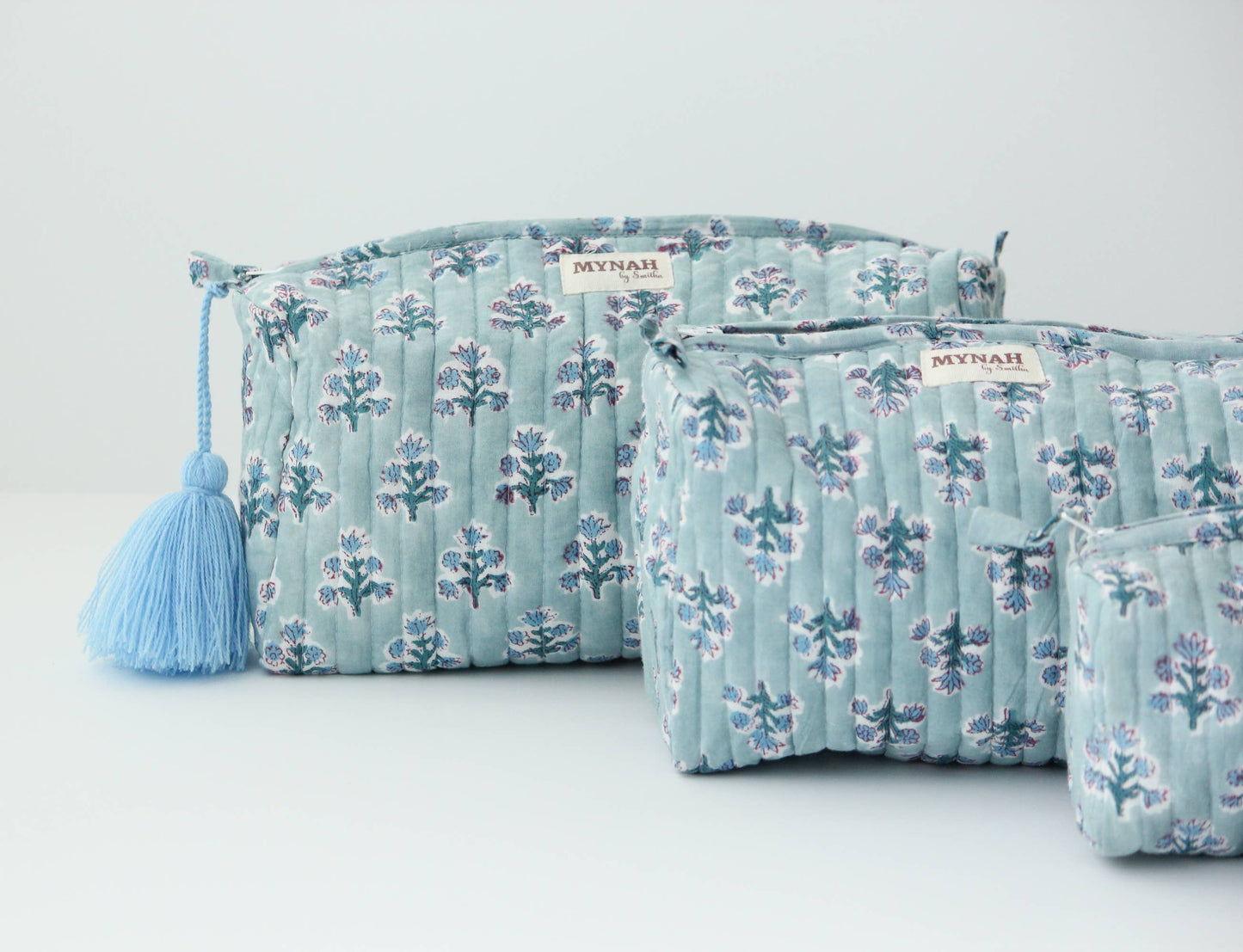 Dusty Blue Travel/ Makeup Bag