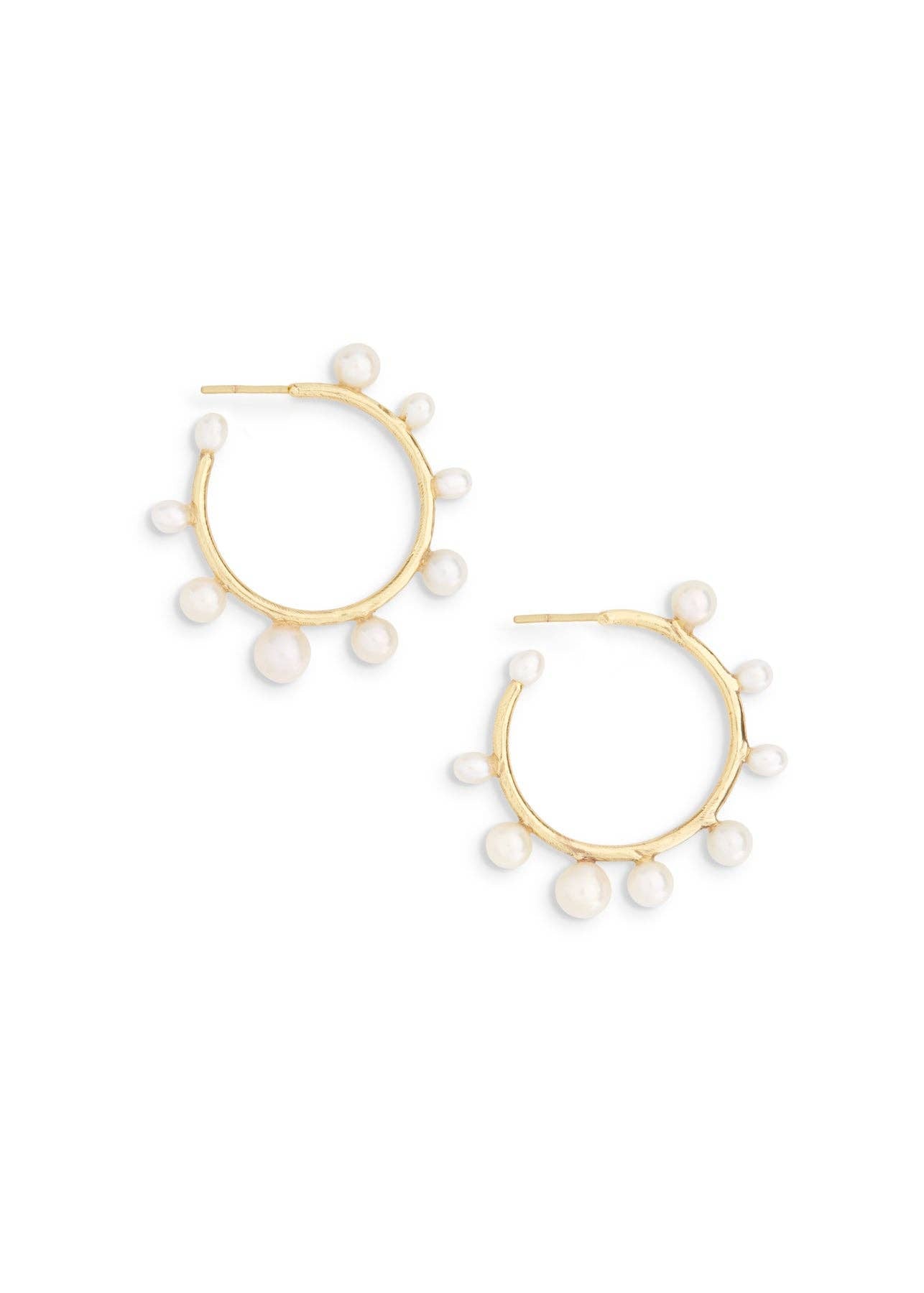 Pearl Hoops | Medium