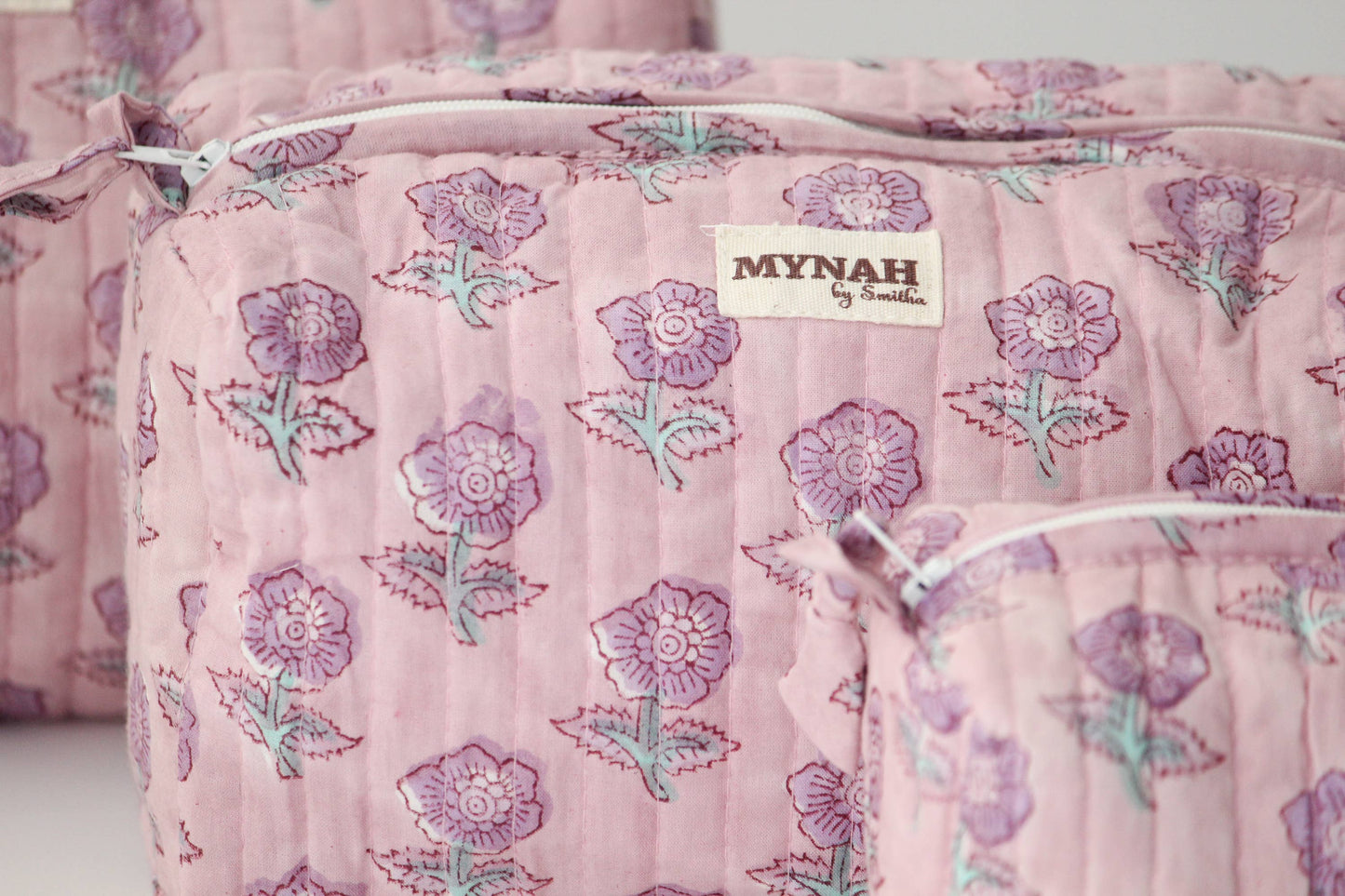 Lavender Motif Travel/ Makeup Bag