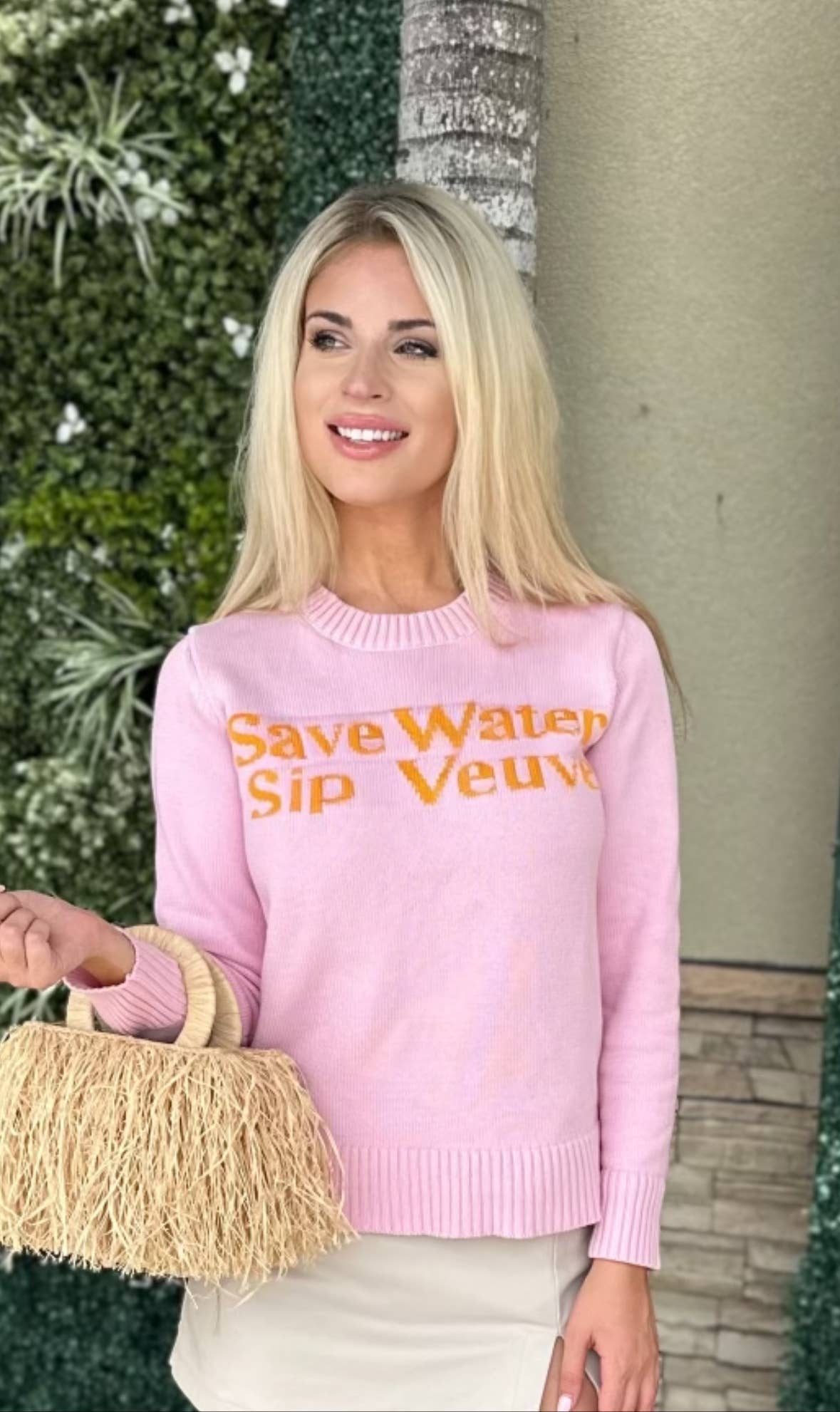 Woman's Luxury Pink Sweater 100 % Soft Cotton Funny Gift: S