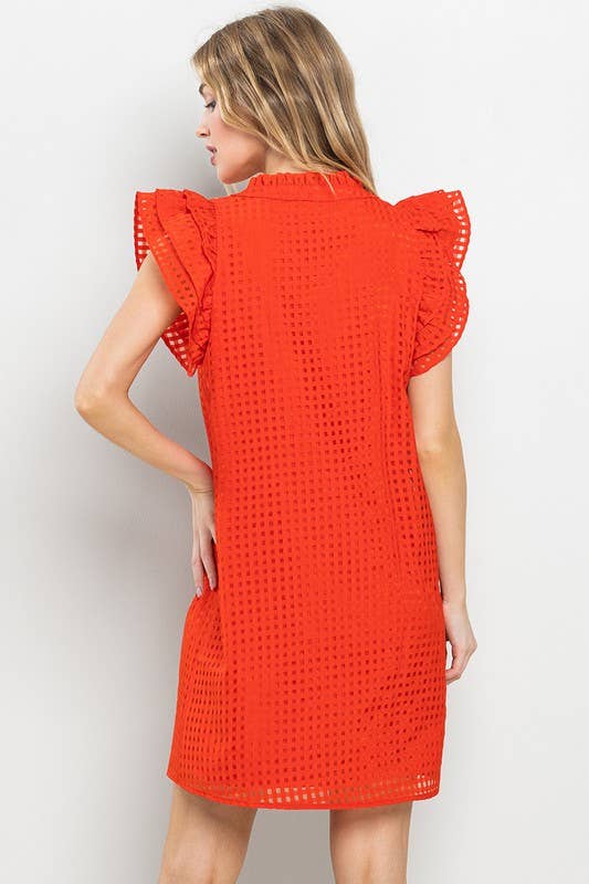 Organza Dress: red