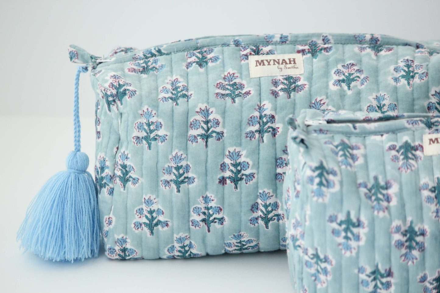 Dusty Blue Travel/ Makeup Bag