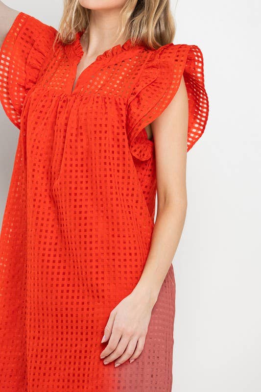 Organza Dress: red
