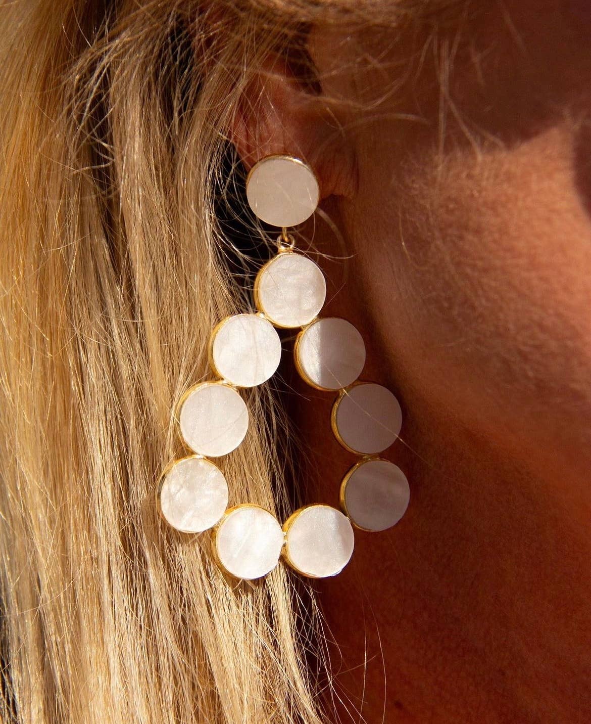 Mother of Pearl Oprah O-list Earrings