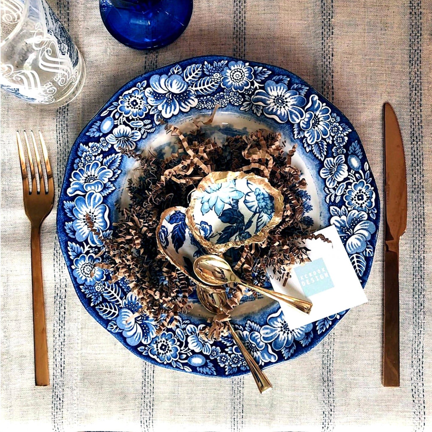Salt & Pepper Set: Natural Oyster w/ Mother of Pearl spoons