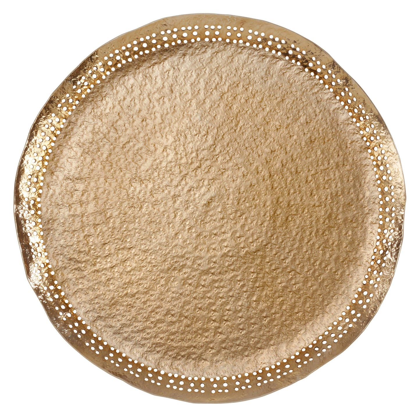 Hole Punched Charger: Gold / 14"