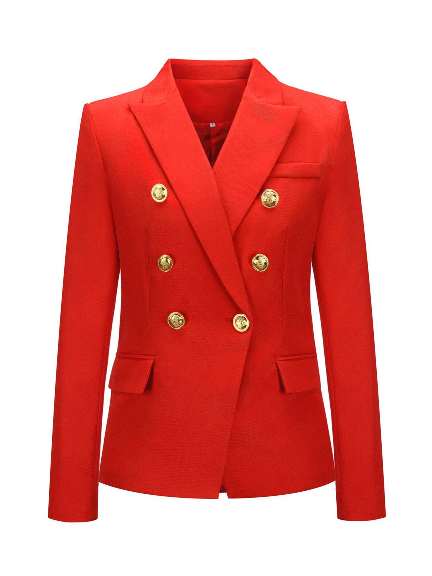 Fashionable Short Double Breasted Suit Jacket: White