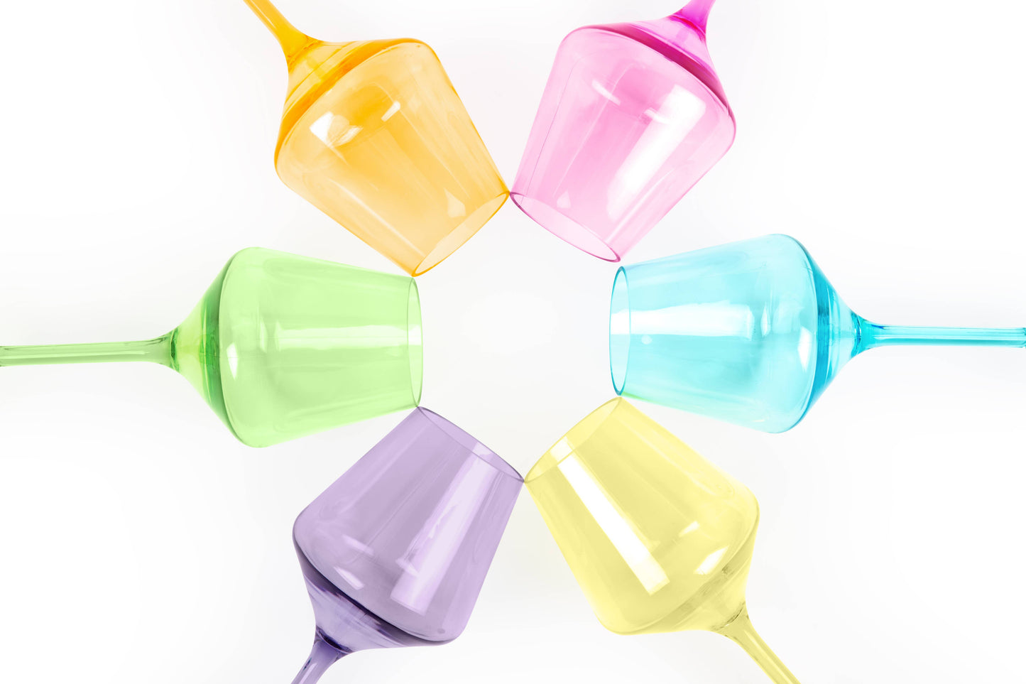 Acrylic Stemmed Wine Glasses-Bright