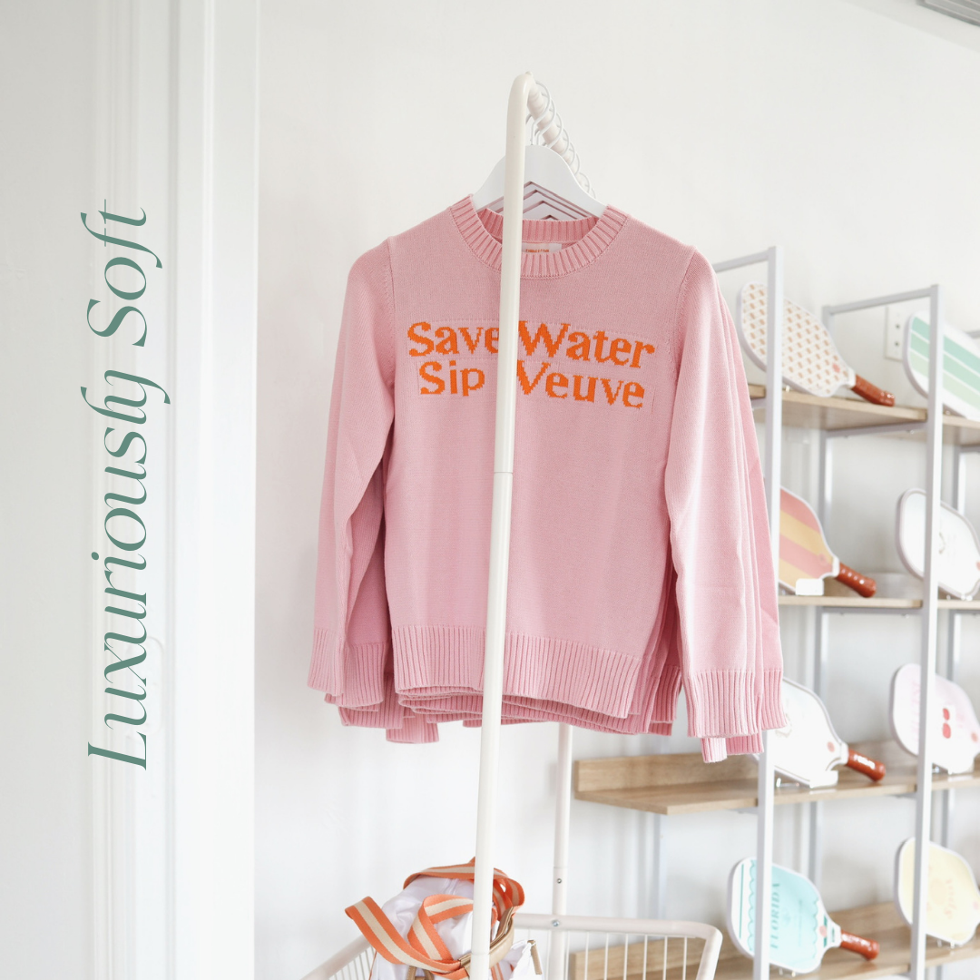 Woman's Luxury Pink Sweater 100 % Soft Cotton Funny Gift: S