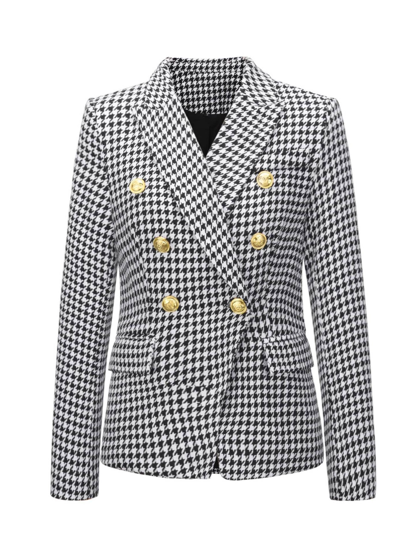 Fashionable Short Double Breasted Suit Jacket: White