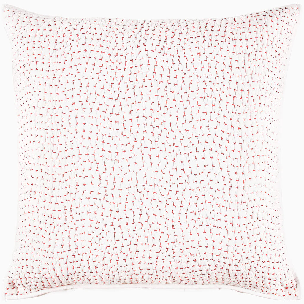 Lotus Stitched Euro Sham, Pink
