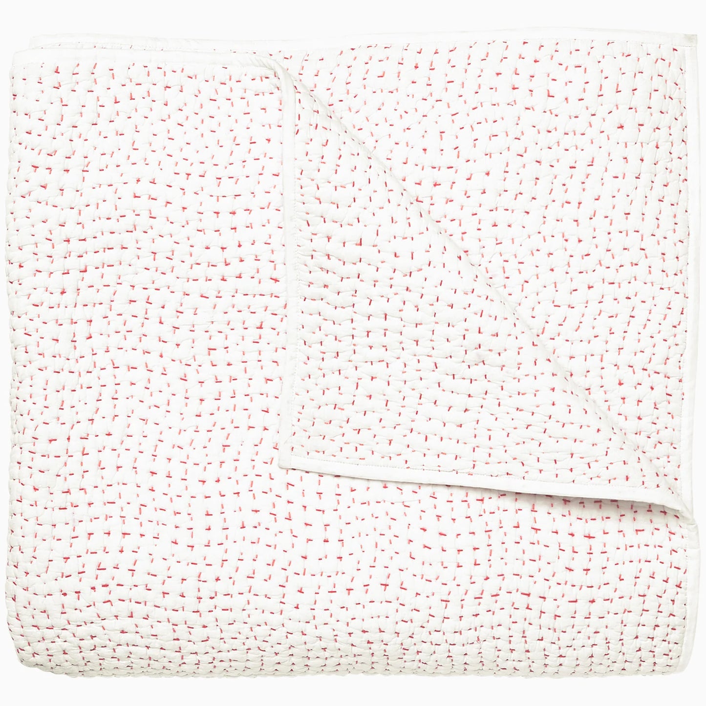 Lotus Stitched Quilt, Pink