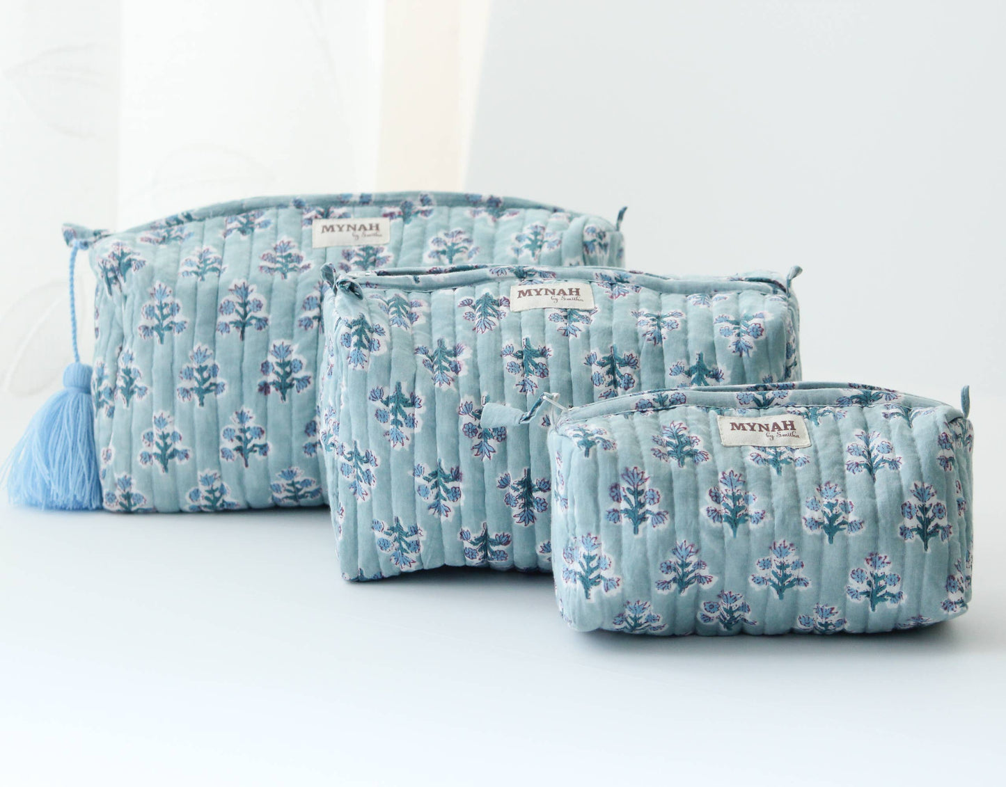 Dusty Blue Travel/ Makeup Bag