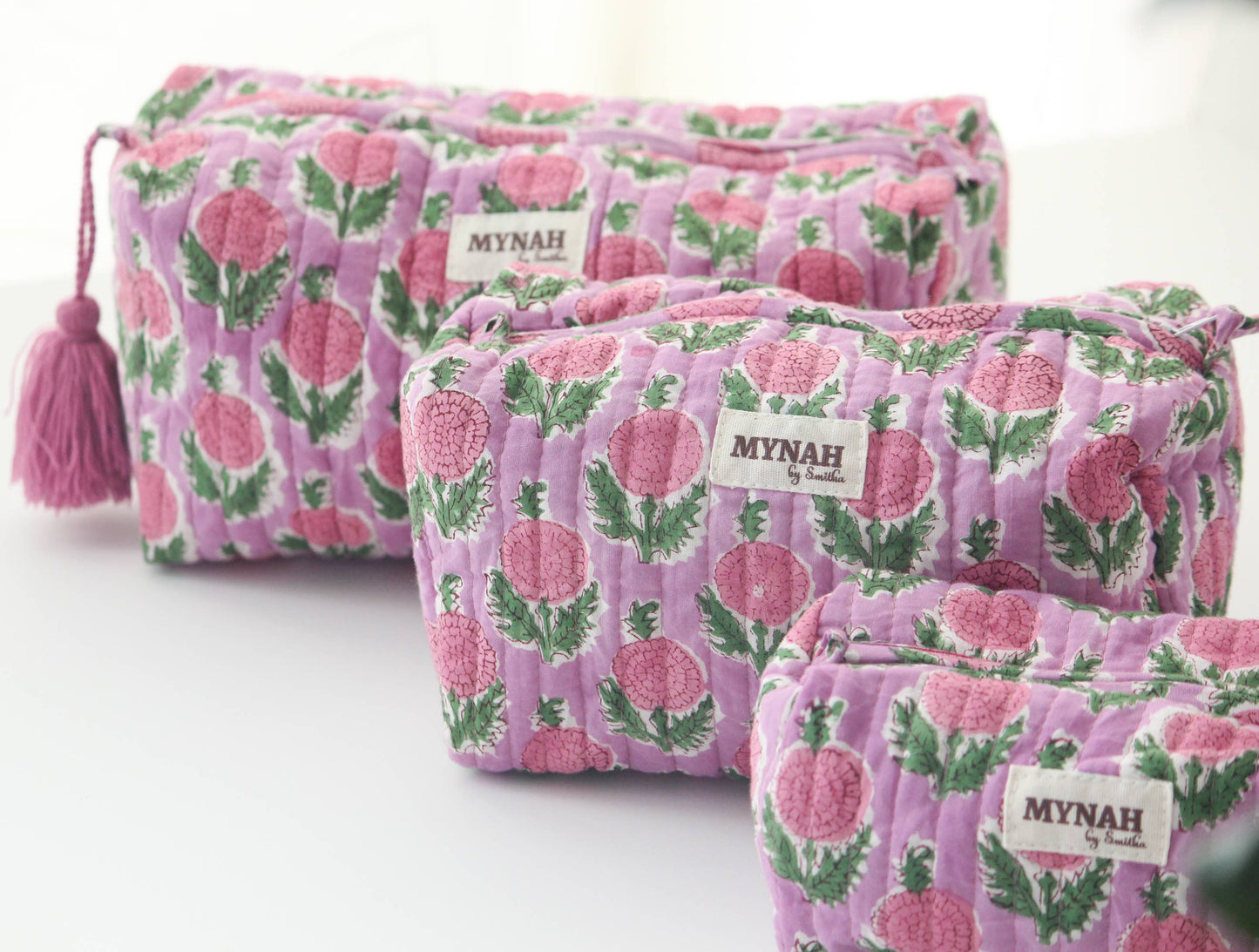 Berry Floral Travel / Makeup Bag