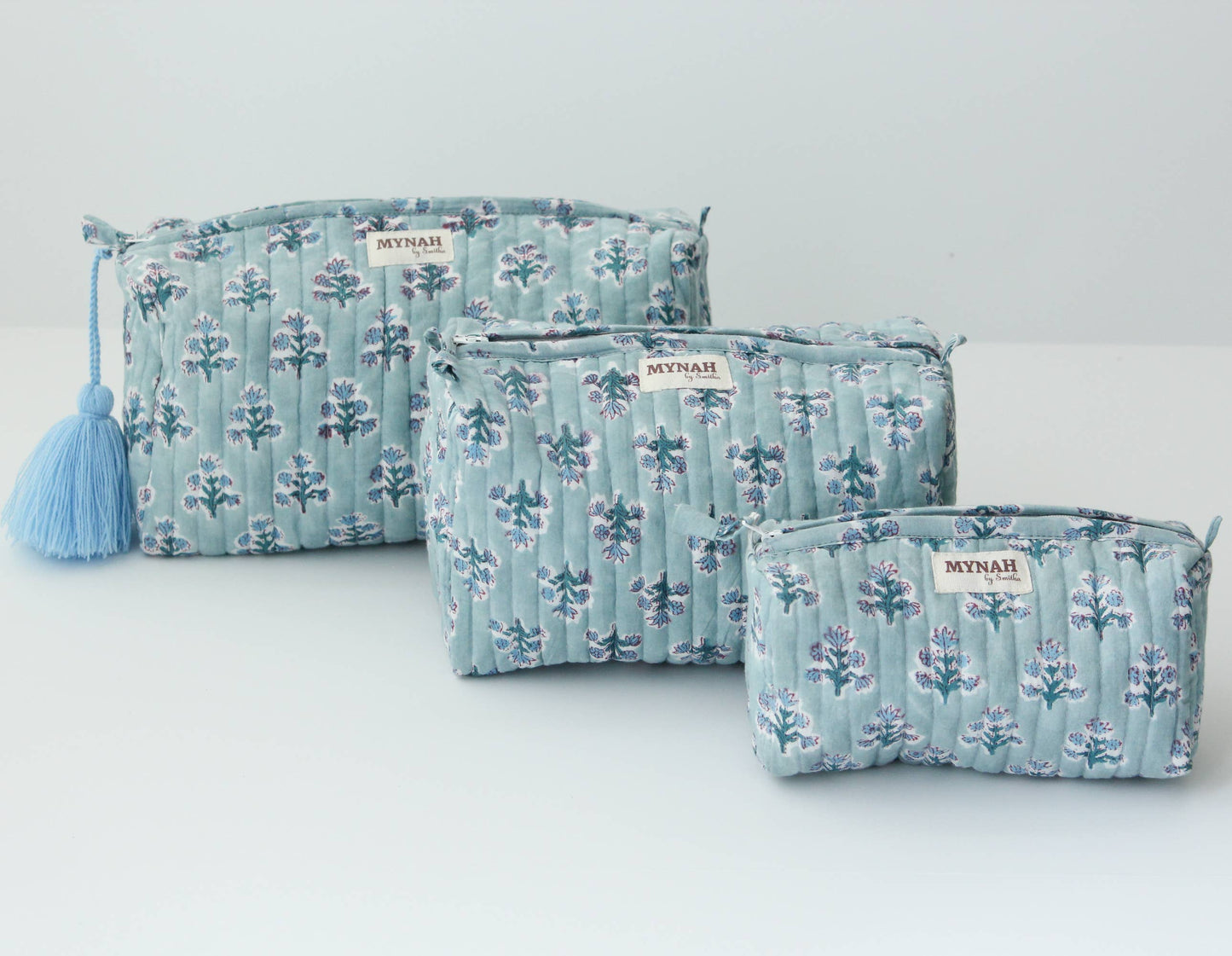 Dusty Blue Travel/ Makeup Bag