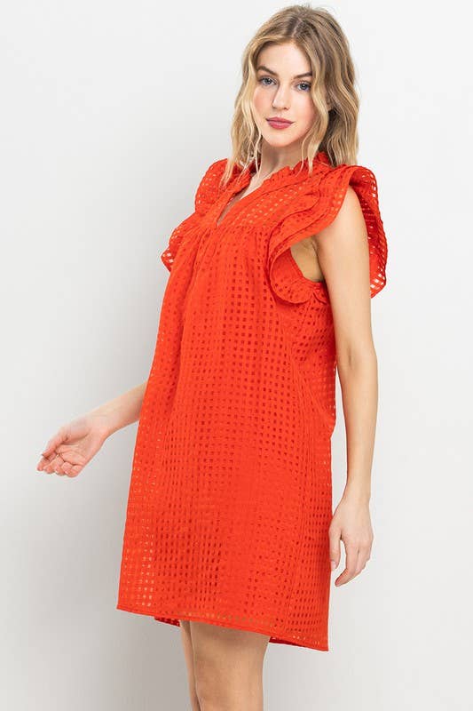 Organza Dress: red