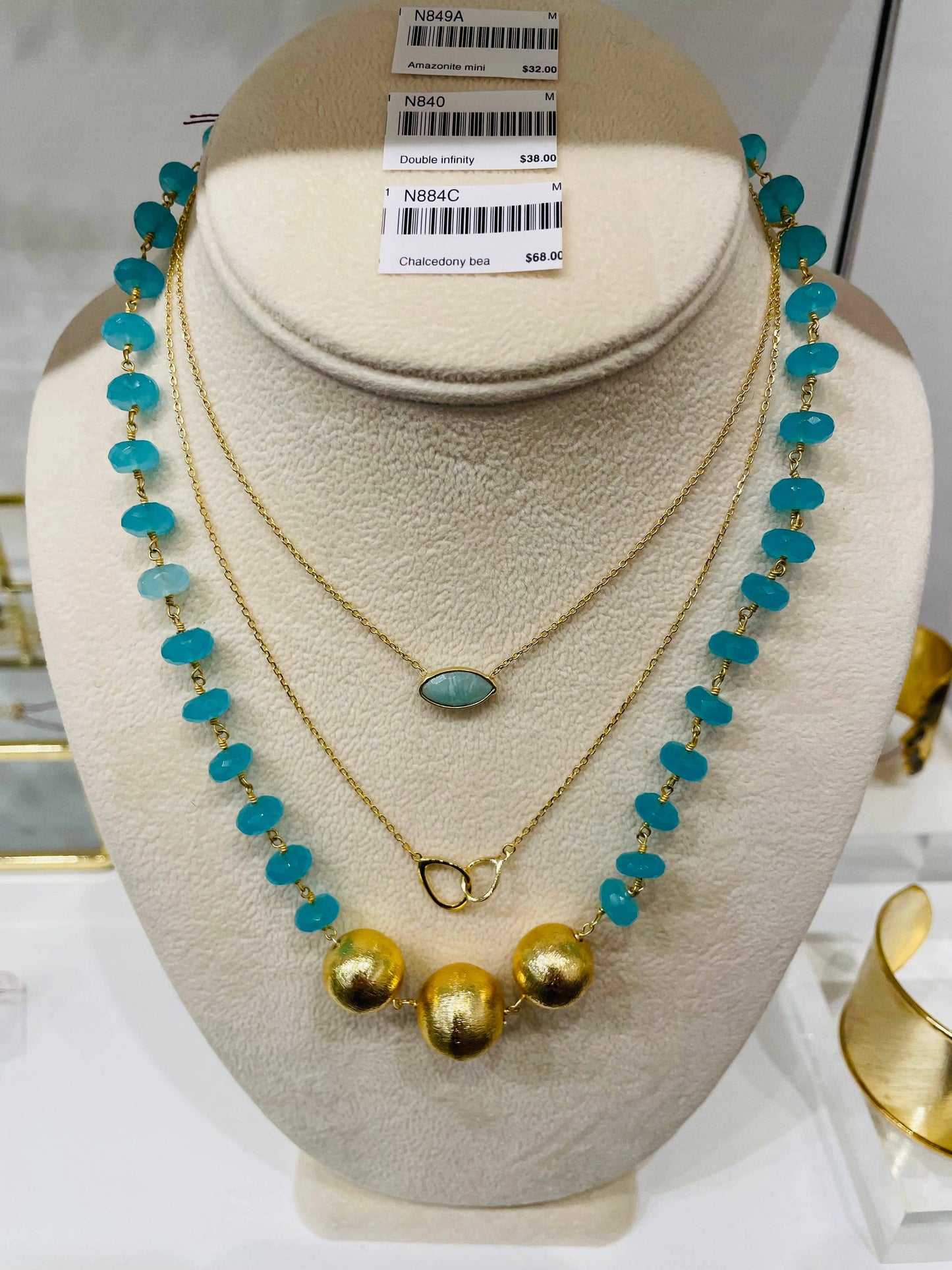 Amazonite Mini Oval Gemstone Necklace