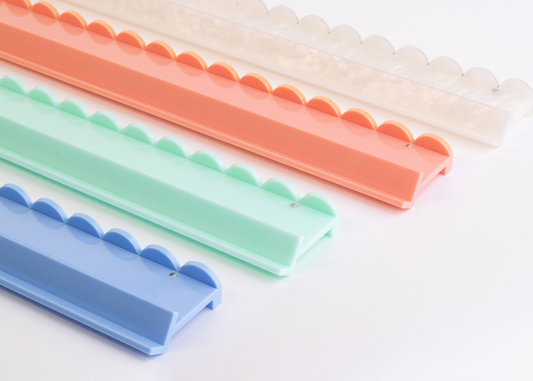 Scalloped Acrylic Racks: Sea Glass