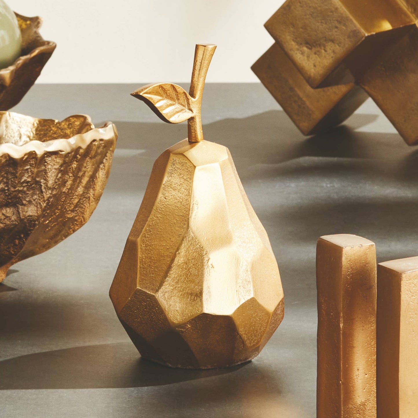 Piorra Pear Sculpture, Gold
