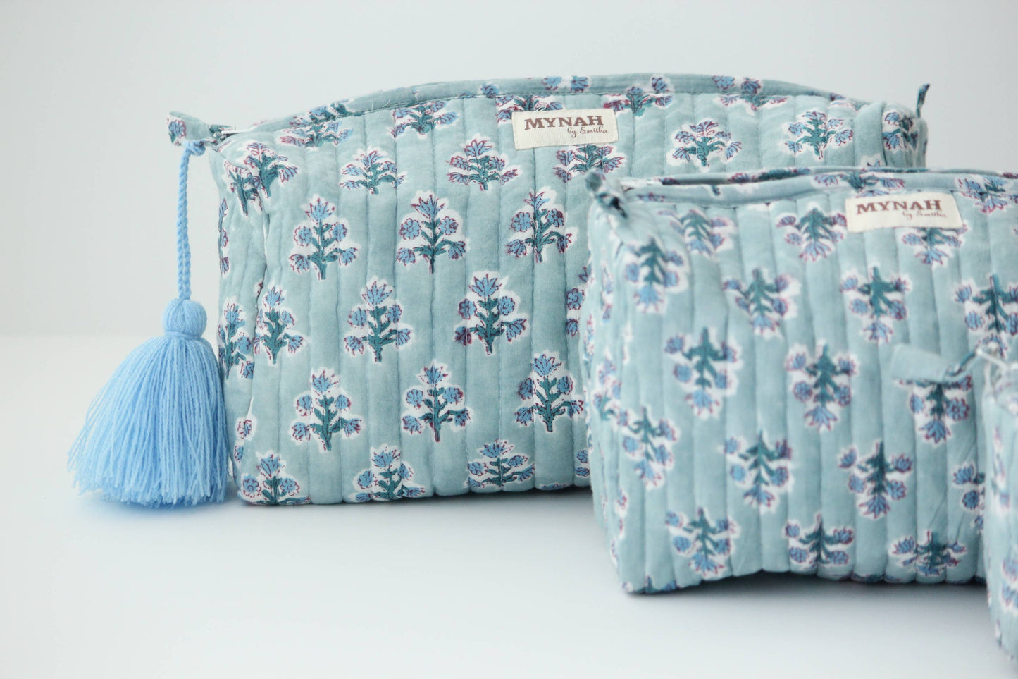 Dusty Blue Travel/ Makeup Bag