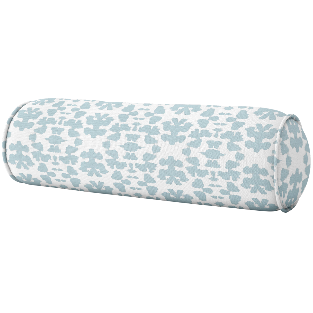 Chintz Mist Round Bolster Pillow: Full/Queen (9" x 36")