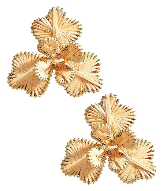 Kaia Earrings: Raffia