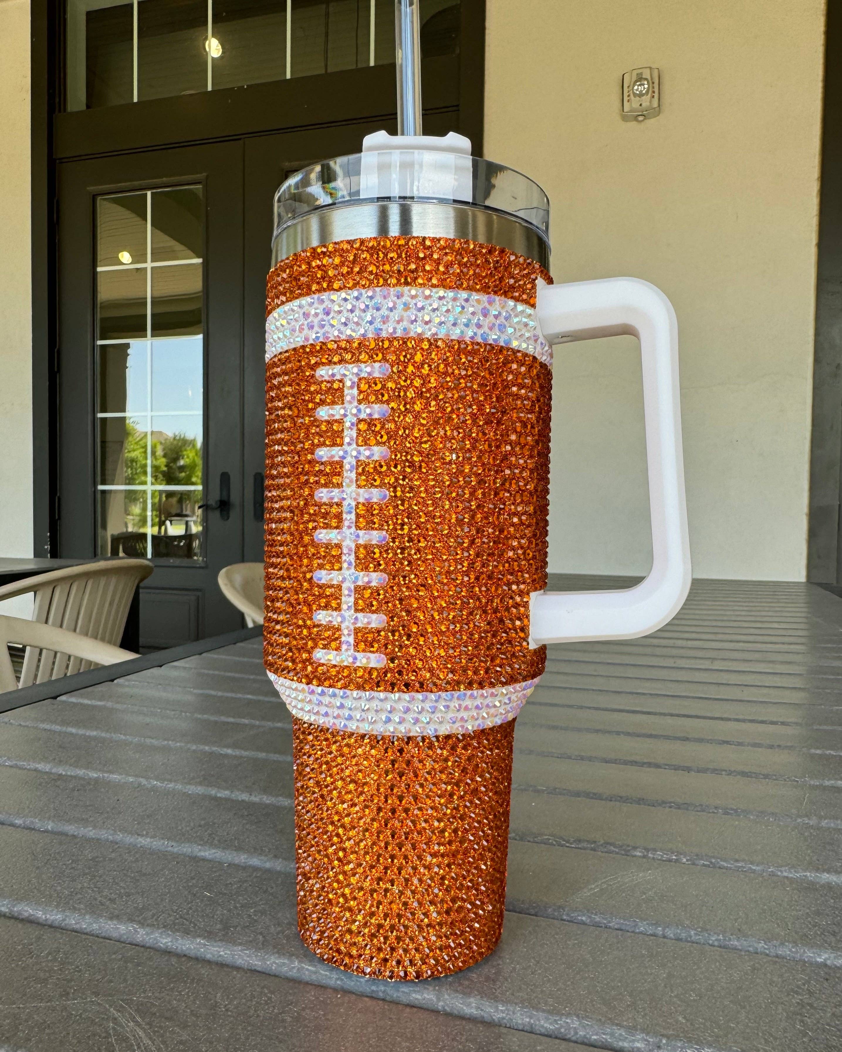 ORANGE "Team Spirit" FOOTBALL 40 Oz. Tumbler