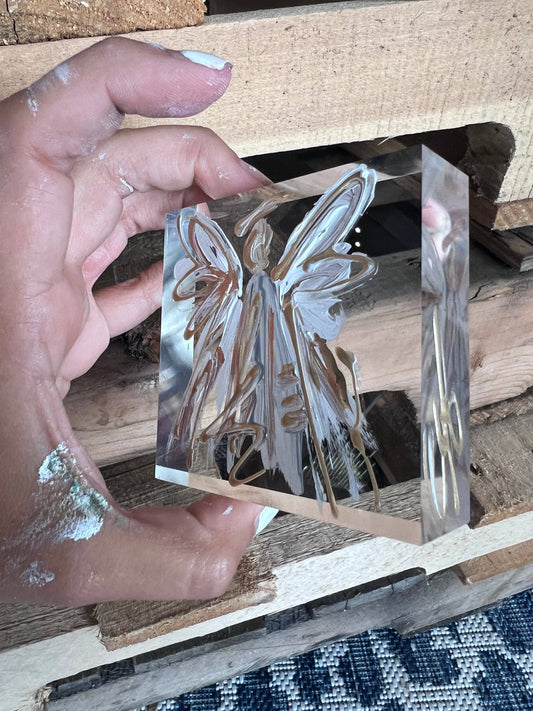 Neutral Angel Lucite Block