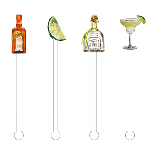 "MAKE ME A MARGARITA" ACRYLIC STIR STICKS COMBO