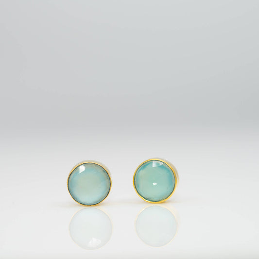 Rose cut Blue Chalcedony