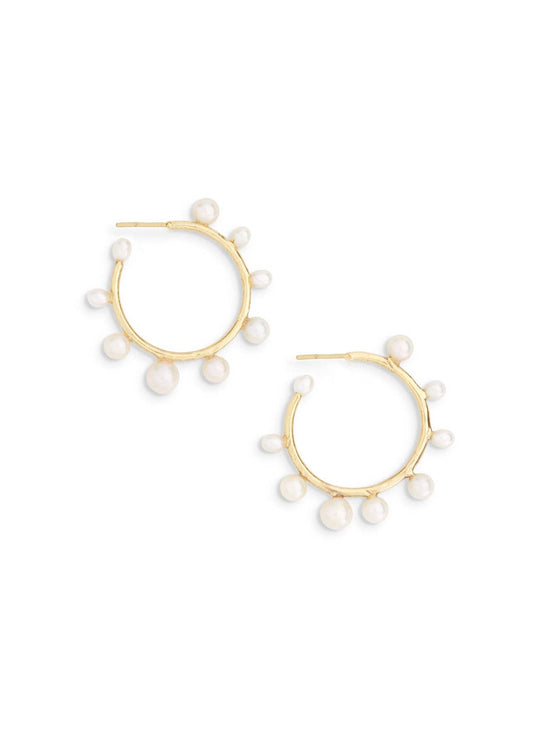Pearl Hoops | Medium