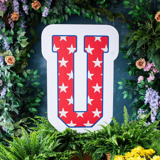 Individual U, S, and A Letters Garden Stakes: I want the USA set!