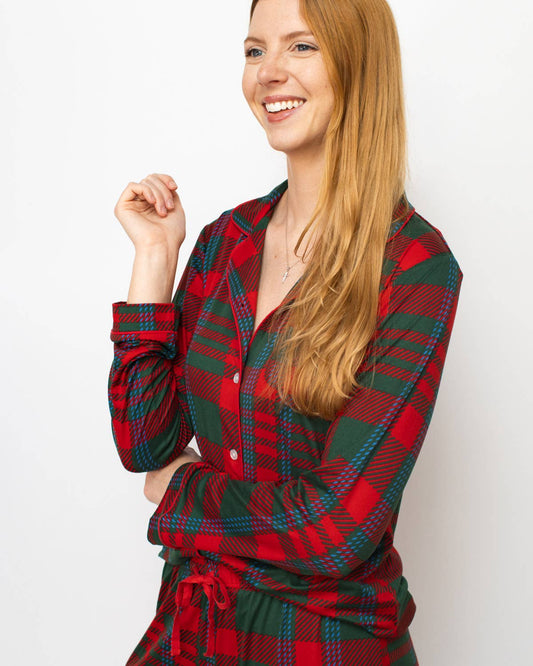 Telluride Plaid Button Up PJ Set