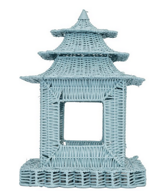 Pale Blue Scalloped Pagoda: Medium