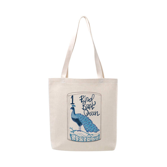 Mahjong Bird Bam Queen Tote Bag Preppy Mahj Tiles Canvas Bag