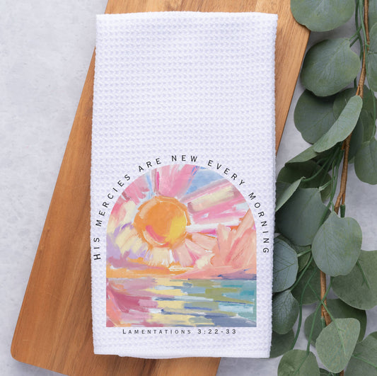 "His Mercies Are New Every Morning" Kitchen Dish Towel