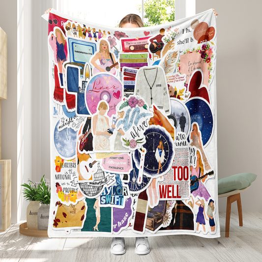 Swiftie Throw Blanket soft flannel Blanket: 1