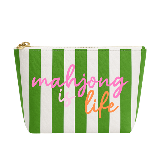 Mahjong Bag | Mahjong is Life Preppy Stripe Mahjong gift bag