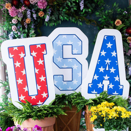 Individual U, S, and A Letters Garden Stakes: I want the USA set!