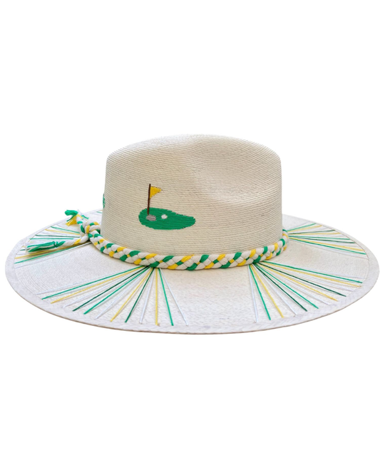 Hole in One Green Palm Hat: Medium