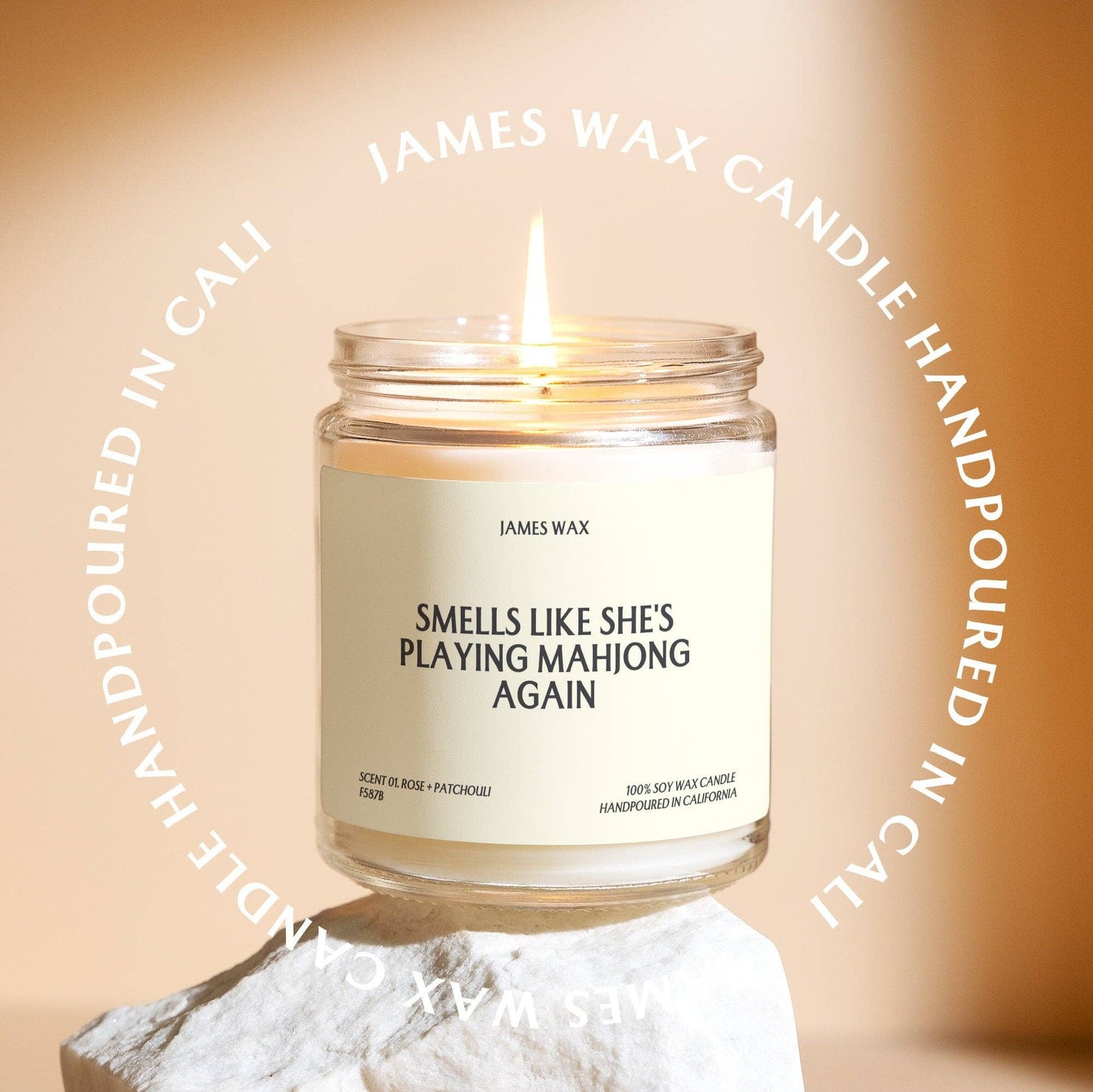 "She's Playing Mahjong Again" Candle: White Tea + Jasmine