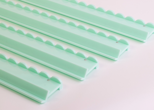 Scalloped Acrylic Racks: Sea Glass