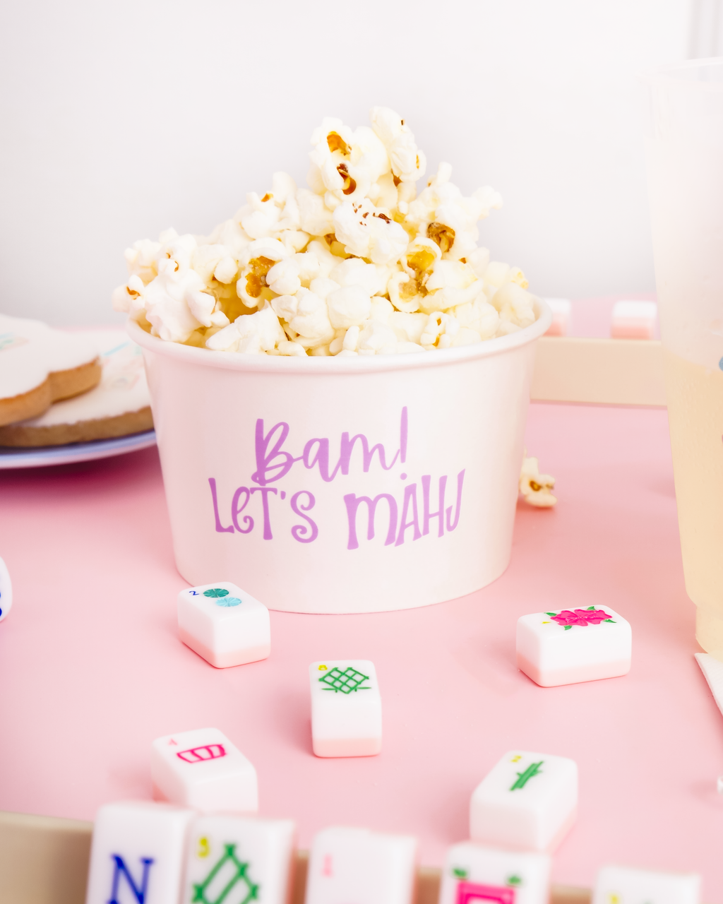 Bam Let's Mahj Mahjong Paper Snack Cup | set of 10, 8 oz