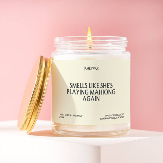 "She's Playing Mahjong Again" Candle: White Tea + Jasmine