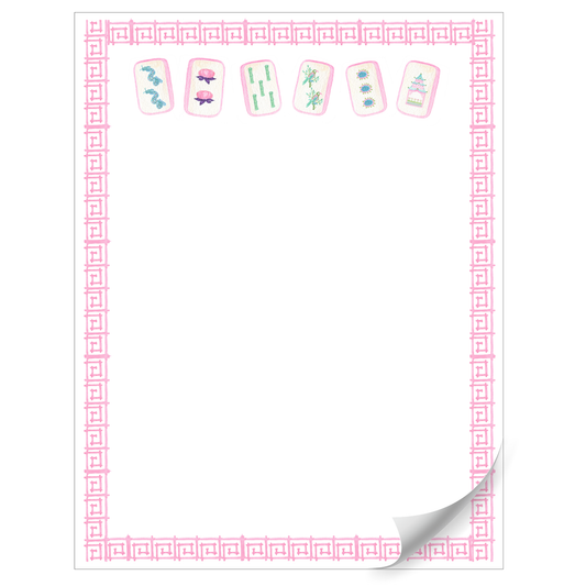 Bam Let's Mahj Mahjong A2 Notepad | 50 Sheets