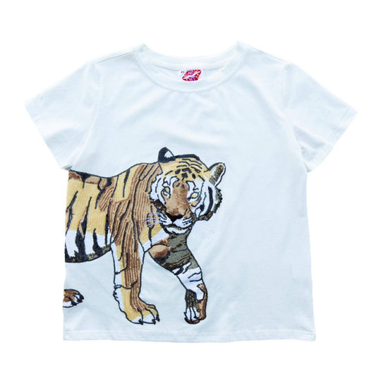 Tiger Wrap Around Tee: S WHITE