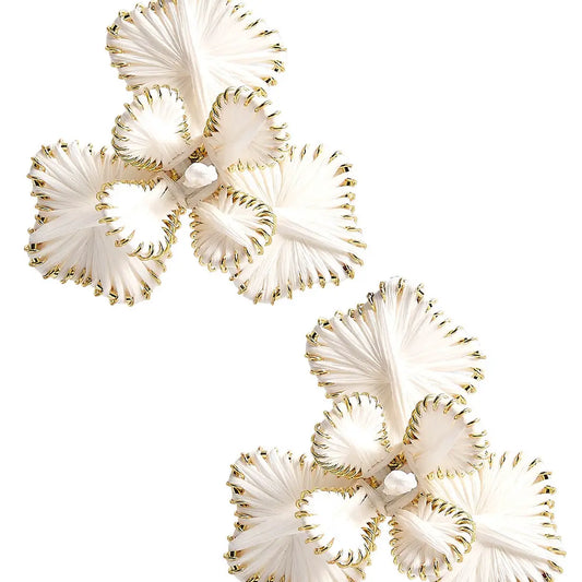 Kaia Earrings: White