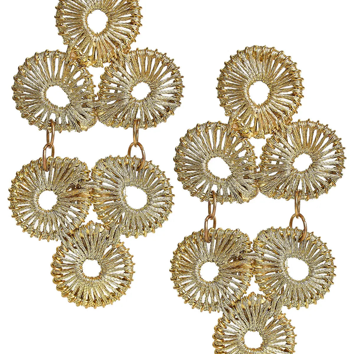 Ginger Straw Earrings: Matte Gold